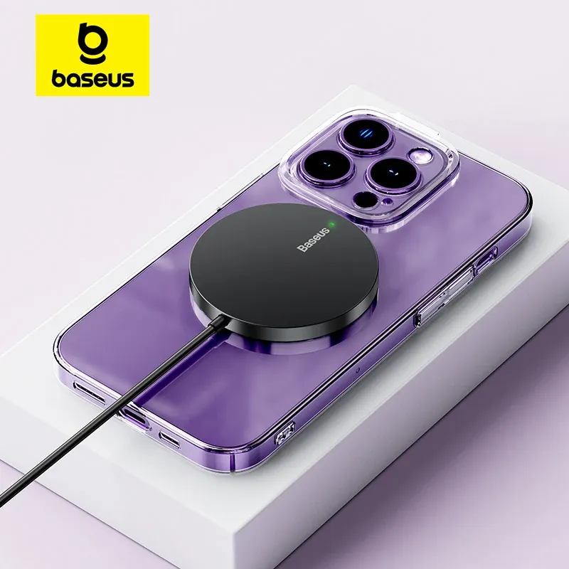 Baseus 15w magnetisches kabelloses Ladegerät für iPhone Qi schnelles kabelloses Ladegerät für iPhone 16 15 14 13 ultra dünnes Telefon ladegerät