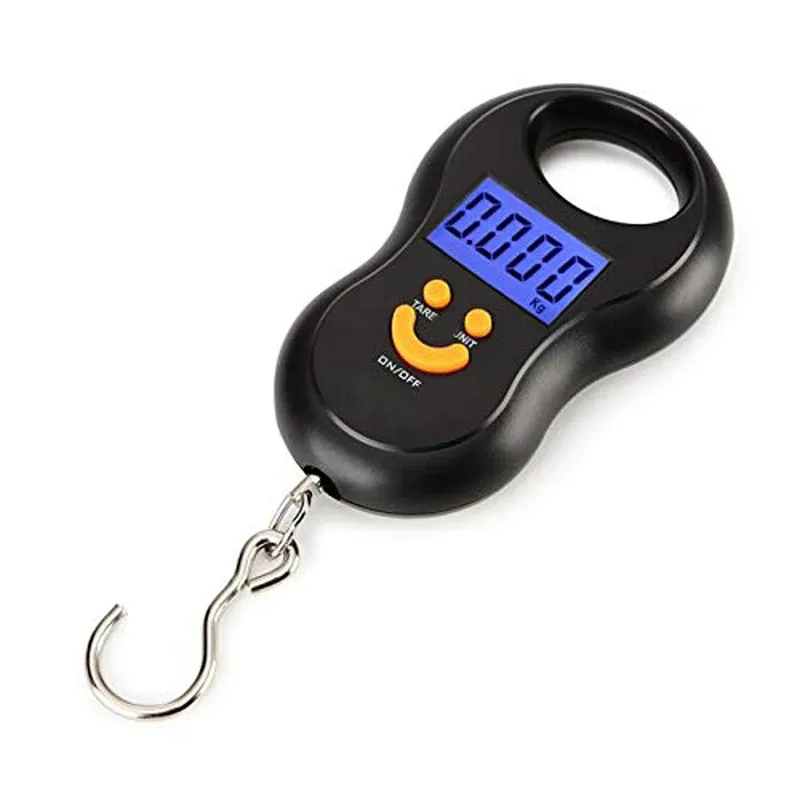 Elektronische 50Kg 10g Hängewaage LCD Küche Digitalwaage Hintergrundbeleuchtung Angelgewichte Taschenwaage Reisegepäckwaage