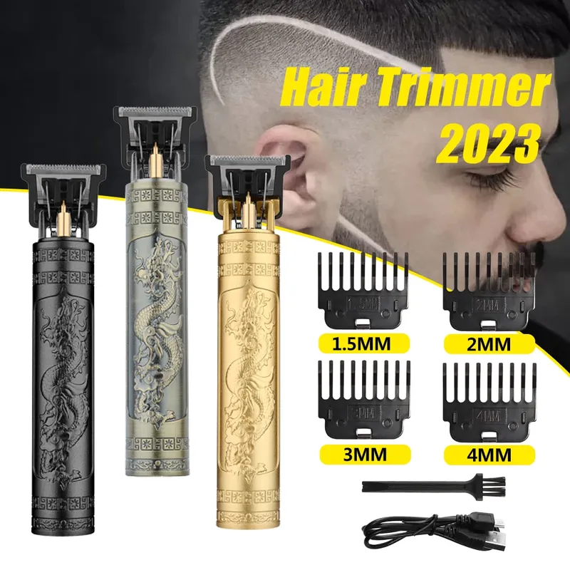 Vintage T9 Haarschneider für Männer, professionelle Haarschneidemaschine, kabelloser Bartschneider für Zuhause, Reisen, kabelloser Haarschneider