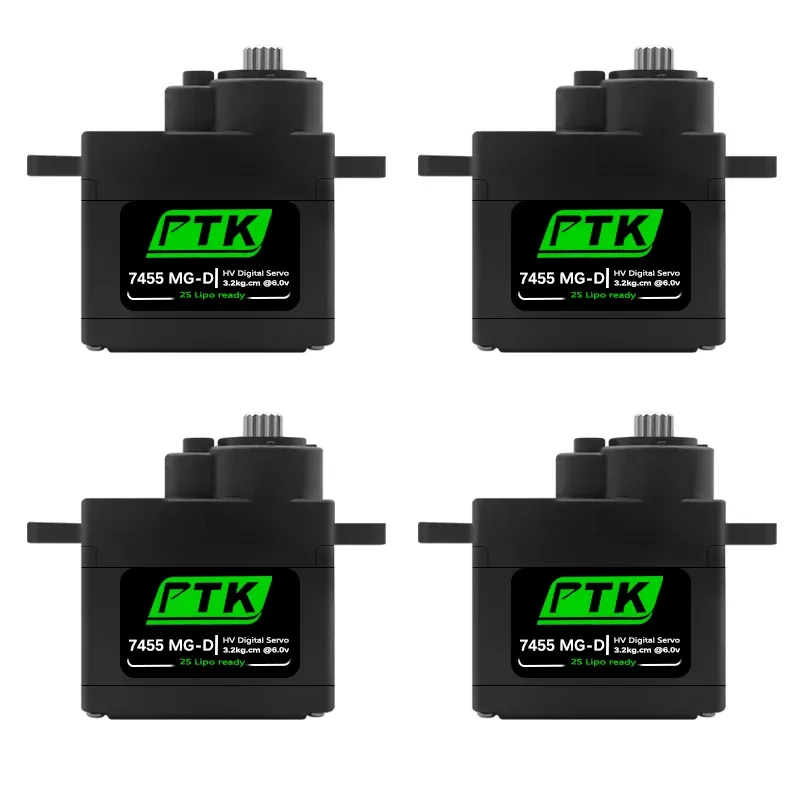 PTK 7455MG-D Servo 12g Digital Servo mit Metallgetriebe für EPP F3P Segelflugzeug RC Modellauto Hubschrauber Flugzeug Hitec HS-65 gleicher Stufe