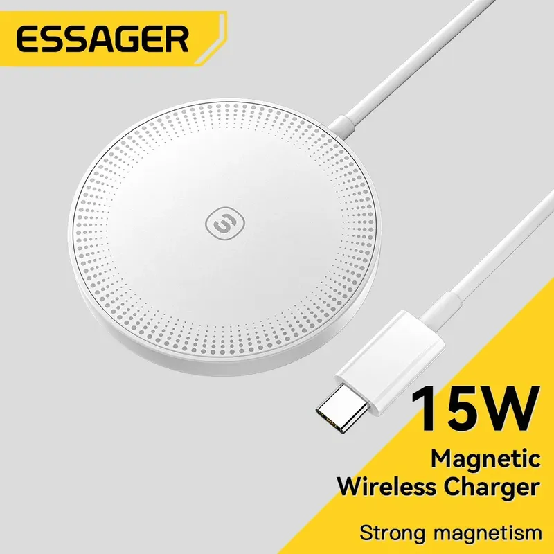 Essager 15w magnetische qi kabellose ladegeräte schnell aufladen für iphone 14 13 12 pro max pd schnell aufladen für xiaomi pad adapter