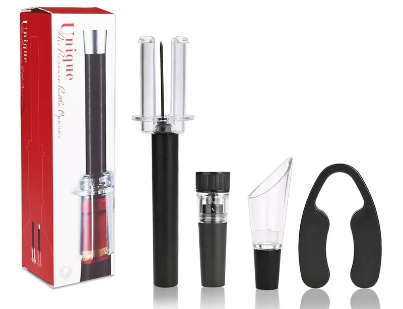 Luftpumpe Wein Flaschenöffner Luftdruck Vakuum Wein Stopper Bier Deckel Opener Korkenzieher Korken Heraus Werkzeug Küche Zubehör