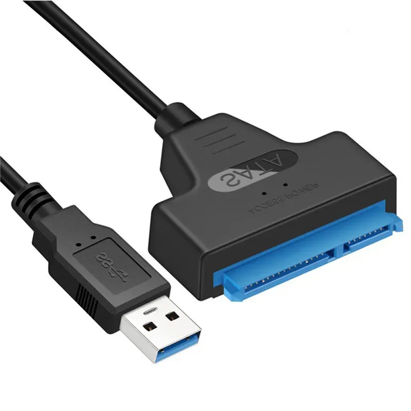 Bis zu 6 Gbit/s SATA auf USB 3.0-Adapter für 2,5-Zoll-Laptop-Zubehör, externe HDD SSD-Festplatte, 22-poliges Kabel, Computerkabel
