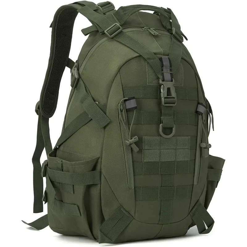 40L Taktischer Rucksack fĂŒr MĂ€nner Camping WanderrucksĂ€cke Reflektierende Outdoor-Reisetaschen Survival Molle Kletterrucksack Tasche - 27.77 EUR