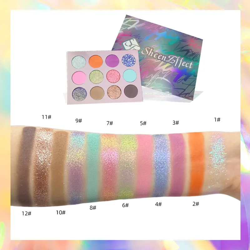 Hochwertige professionelle Make-up-Palette, Lidschatten-Kosmetik, einzelne Lidschatten-Palette – perlmuttfarbenes Schimmer und funkelndes Finish