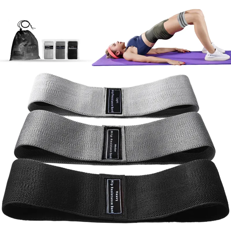 Stoffwiderstand Hüfte Booty Bands Gesäß Oberschenkel Elastische Trainingsbänder Squat Circle Stretch Fitness Streifen Schlaufen Yoga Gym Ausrüstung