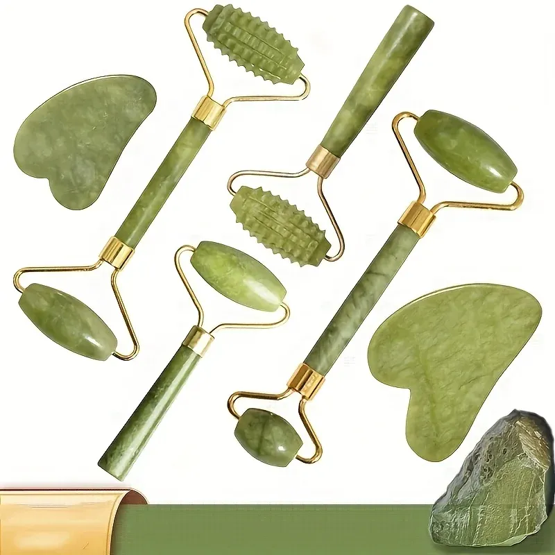 Gua Sha Gesichtsmassagegerät Roller Jade Store Schaber Roller Massage für Gesichts Gouache Lift Körper Abnehmen Guasha Hals Hautpflege Werkzeuge