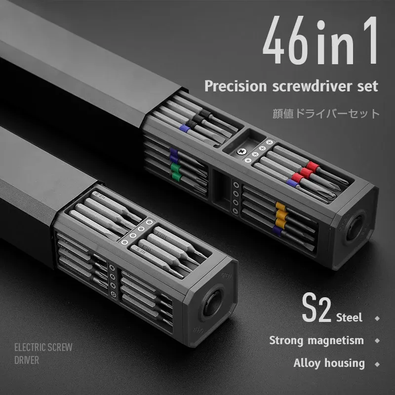 Präzisions-Schraubendreher-Set, 8, 32, 43, 46-in-1, Torx-Sechskant, Kreuzschlitz, magnetischer Schraubendreher-Bit, Telefon, Uhr, Laptop, Mini-Reparatur-Werkzeug-Set