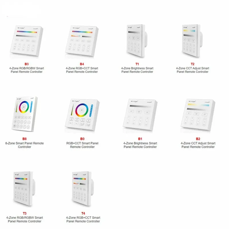Miboxer Mi Light B0/B1/B2/B3/B4/B8/T1/T2/T3/T4 Helligkeit/CT/RGB/RGBW/RGB+CCT Smart Panel Remote Strip LED RGB Controller Dimmer