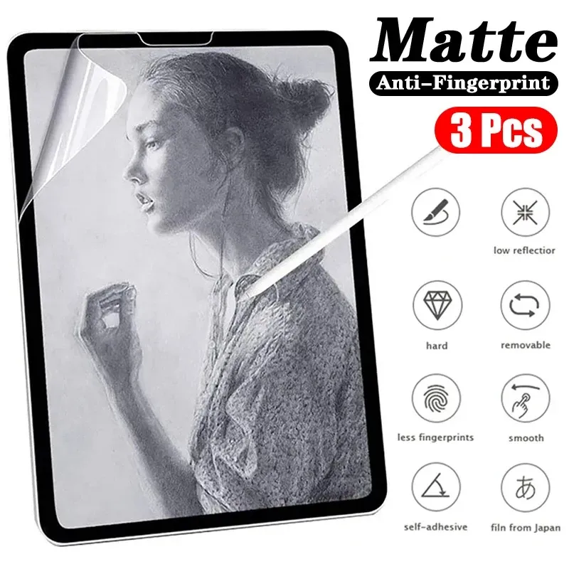 Wie Papier Displayschutzfolie Matt PET Malerei Schreiben für iPad 10 2022 9 8 7 Air 5 4 3 Mini 6 5 4 Pro 12,9 11 10,9 10,5 10,2