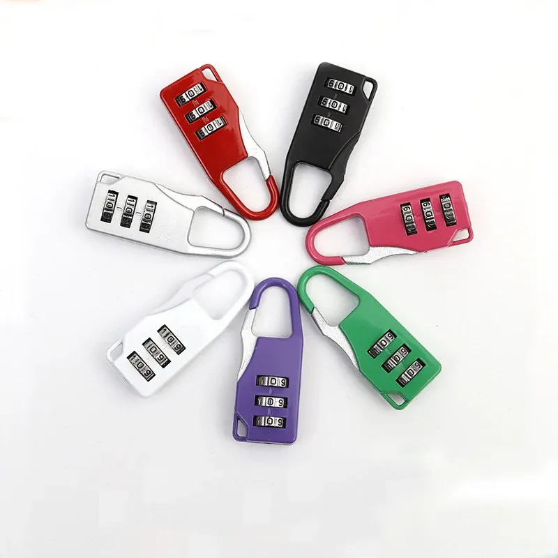 EGFirtor 3-stelliges buntes Mini-Passwort-Code-Kombinations-Vorhängeschloss für Koffer für Gepäck, Reisen, Smart Lock, Anti-Diebstahl-Schloss mit Schlüssel