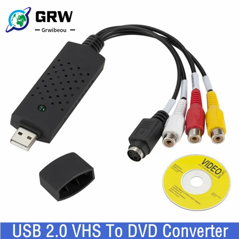 USB 2,0 VHS zu DVD-Konverter konvertieren analoges Video in digitales Format Audio-Video-DVD-VHS-Aufnahme Karten qualität PC-Adapter
