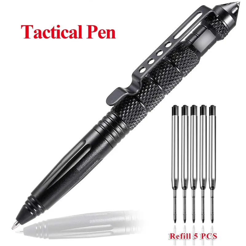Tragbare Taktische Stift Selbstverteidigung Stift Luftfahrt Aluminium Notfall Glas Breaker Stift Sicherheit Schutz Überleben EDC Multitool