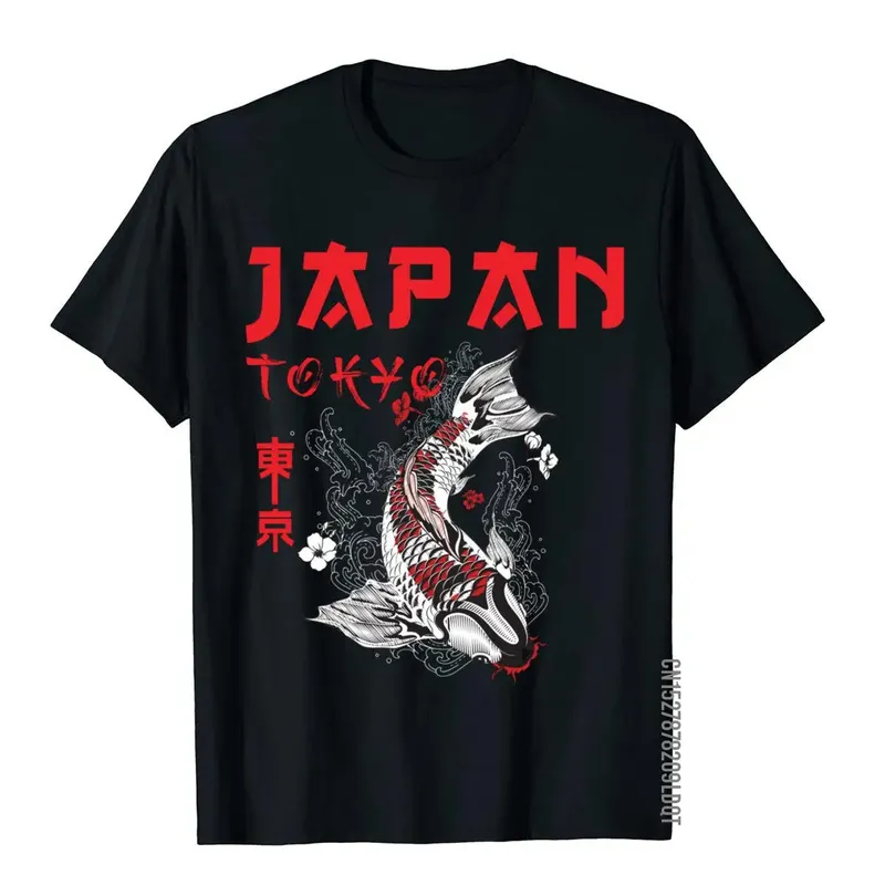 Japanische Fuji Drache Yakuza Tokyo Koi Fisch Angepasst Tops T Shirt Für Männer Baumwolle T Shirts Slim Fit Marke