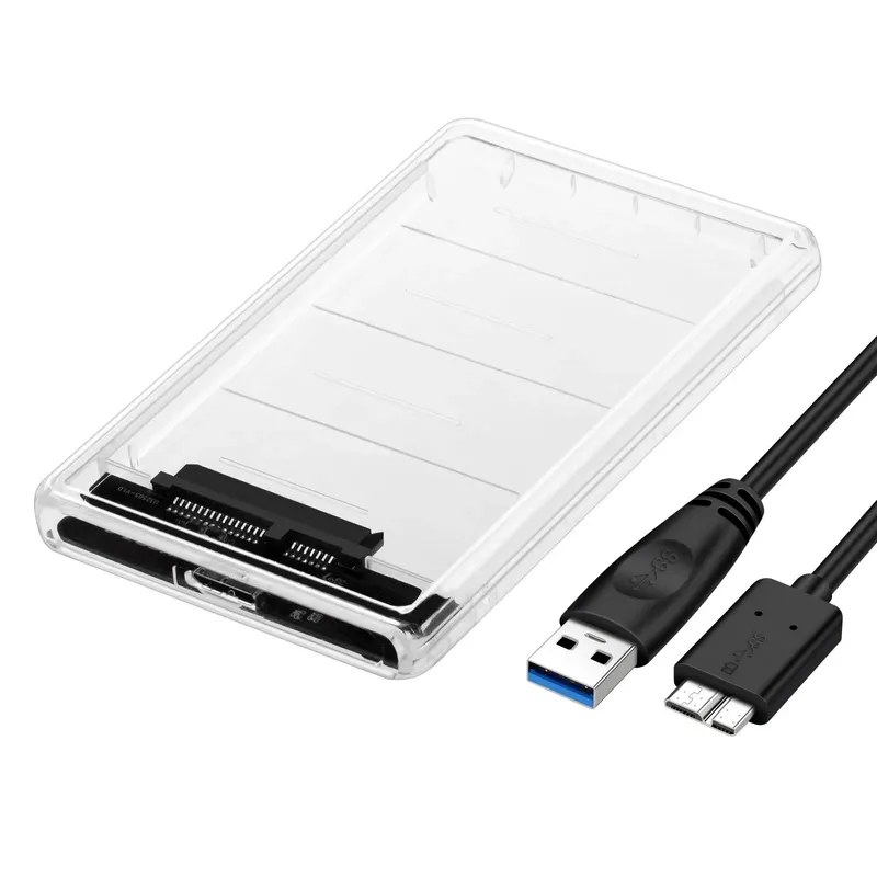 Festplattenboxen USB 3.0 zu SATA III Festplattengehäuse 2,5 Zoll HDD SSD-Gehäuse Externes Gehäuse Festplattengehäuse Externes Festplattengehäuse