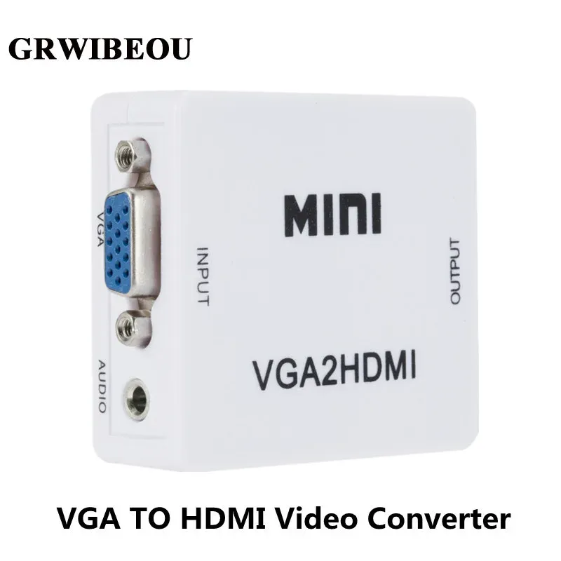 VGA Zu HDMI-Kompatibel Video Adapter Stecker 1080P VGA2HDMI Mini VGA Zu HDMI-Kompatibel für PC Laptop zu HDTV Projektor VGA2HD