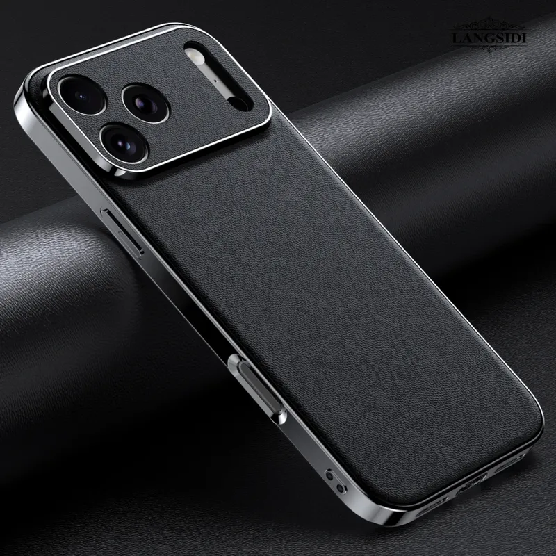 Handyhülle aus echtem Rindsleder für iPhone 17, 16, 14, 11, 12, 13, 15 Pro Max Plus Air, luxuriöse Beschichtung, Vollobjektiv-Schutzhülle