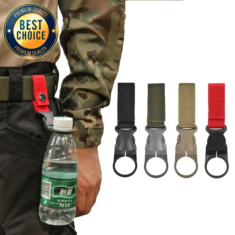 Gurtband Schnalle Haken Wasser Flasche Halter Clip Outdoor Nylon EDC Klettern Karabiner Gürtel Rucksack Aufhänger Camp Karabiner Gürtel Clip