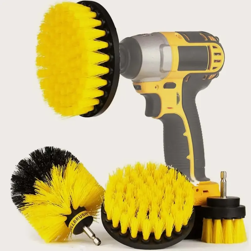3 Teile/satz Elektrische Wäscher Pinsel Bohrer Pinsel Kit Kunststoff Runde Reinigung Pinsel Für Teppich Glas Auto Reifen Nylon Pinsel