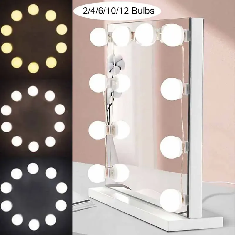 LED Licht Make-Up Spiegel Lampen Eitelkeit Lichter USB 12V Badezimmer Schminktisch Beleuchtung Dimmbare LED Eitelkeit Licht Für Spiegel licht