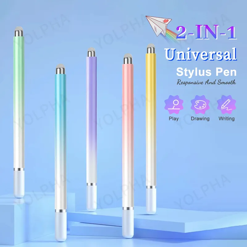 2 in 1 Universal-Stift für iOS Android Tablet Handy für iPad Zubehör Zeichnung Tablet kapazitiven Bildschirm Touch Pen