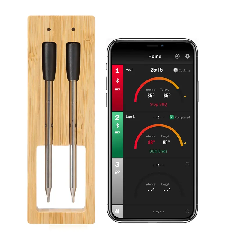 Neueste Drahtlose Fleisch Lebensmittel Thermometer Küche Kochen Werkzeug Ofen Grill BBQ Steak Bluetooth Temperatur Meter Grill Zubehör