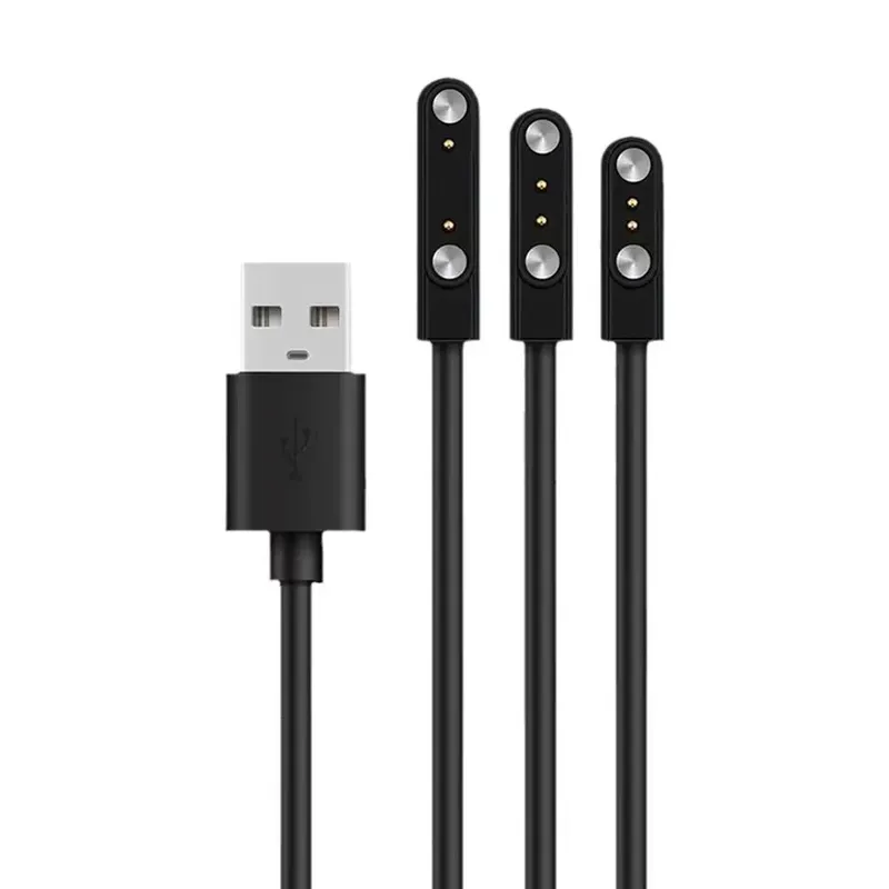 Magnetisches Ladekabel für Smartwatch, für 2-polige 2,84/4/7,62 mm Abstände, schwarz, neuartige USB-Ladekabel, universell