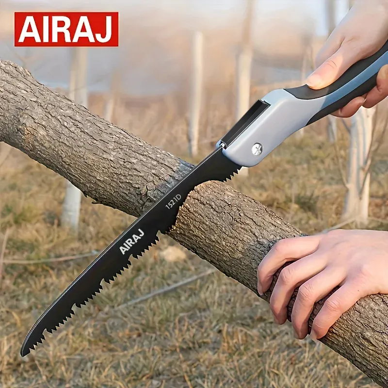 AIRAJ Klappsäge, Holzbearbeitungs-Klappbogensäge, Multifunktionale Holzschneidesäge, Scharfe Camping- und Gartensäge, Baumsäge, Handwerkzeug