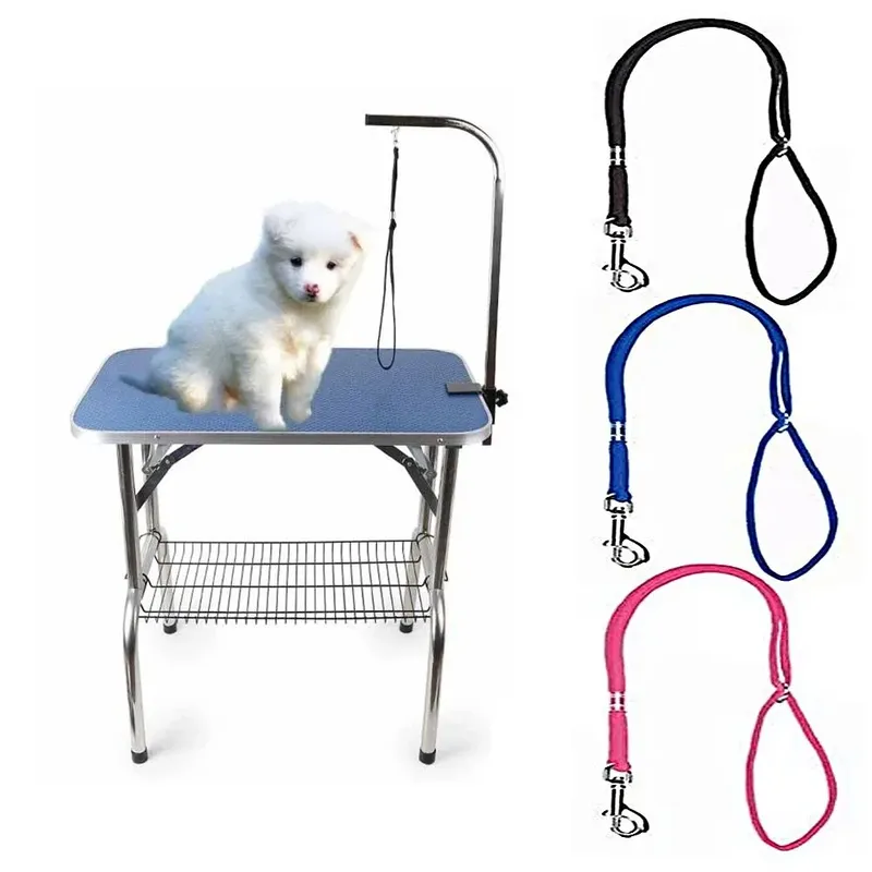 Einstellbare langlebige Hundeleine Nylon Haustier Schlinge Schleife Schloss Clip Geschirr Hunde Pflege Tisch Arm Bad Zurückhaltung Seil Tropfen