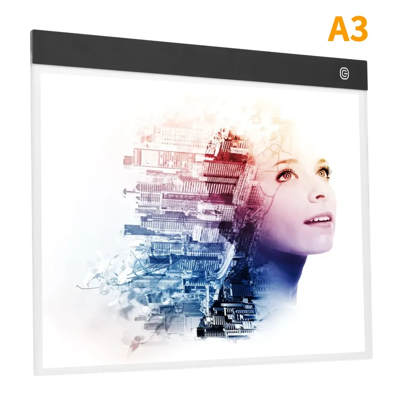 A3 LED-Lichtpad für Diamantmalerei, durchscheinendes Zeichenbrett, USB-betriebenes digitales Grafiktablett für Kunstanimationen, Skizzieren