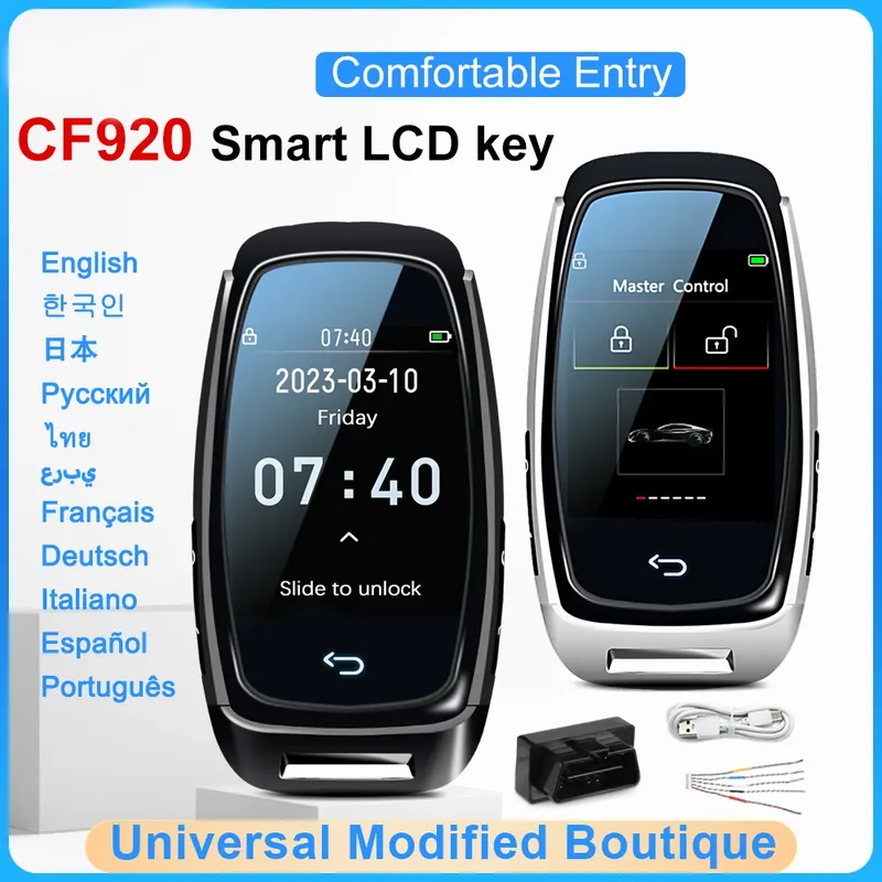 CF920 Modifizierte Universal-Fernbedienung Display Smart LCD Schlüssel Komfortable Eintrag Auto Lock Keyless Go Für Audi/BMW/Ford/Mazda/Toyota/KIA