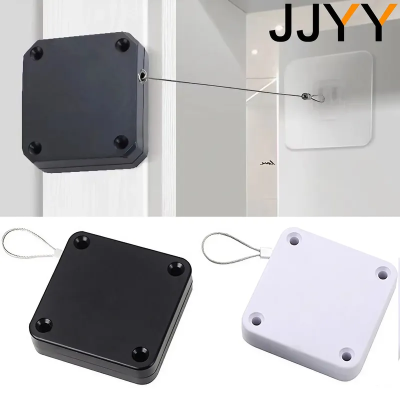 JJYY Schlagfreier Türschließer, Teleskop-Türgerät, Holztür, geschlossene Schiebetür, Drahtzugseil, automatisches Türschließen, Artefakt