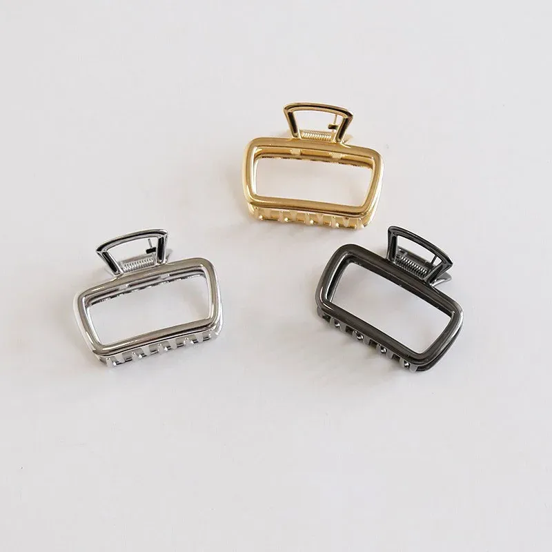 Neue Feine Vintage Frauen Kleine Haarnadeln Minimalistischen Stil Pferdeschwanz Quadrat Krabben Legierung Haar Klaue Clips Für Mädchen Zubehör Geschenke