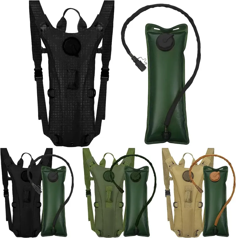 Sport-Trinkrucksack, Rucksack, wasserdichter Nylon-Wasserbeutel mit 3-Liter-Blase zum Wandern, Radfahren, Klettern
