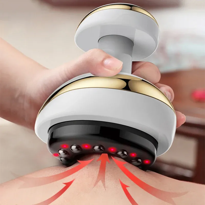 Hause Elektrische Guasha Schaben Massage Schröpfen Körper Massager Vakuum Dosen Saugnapf Heizung Fett Brenner Anti-cellulite-massagegerät