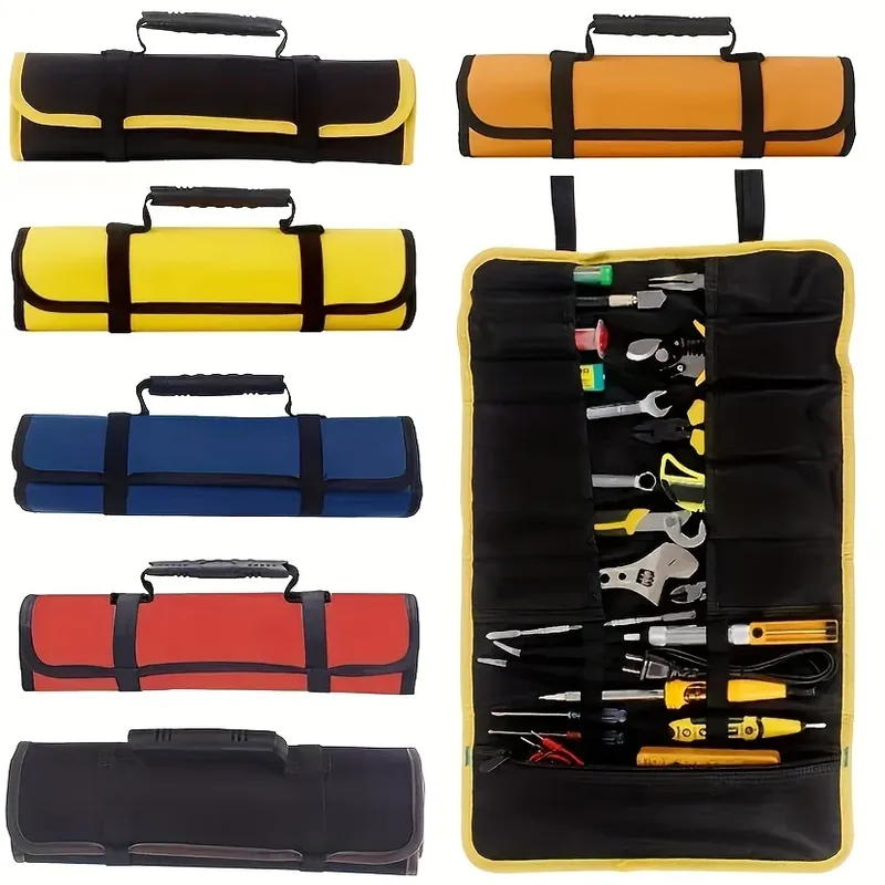 22-Taschen Oxford Canvas Klappschlüssel Rolle Aufbewahrungswerkzeuge Wasserdichter Handroller