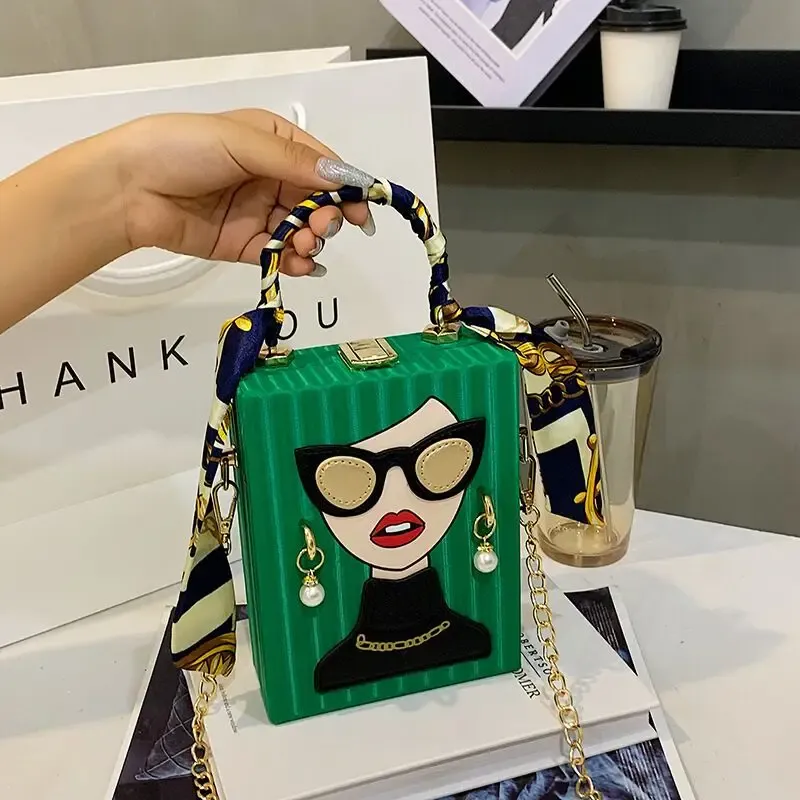 Abendtaschen für Frauen 2023, neue modische Leder-Umhängetasche für Damen, hart, hochwertig, Hip-Hop-Party, Luxus-Designer-Handtasche
