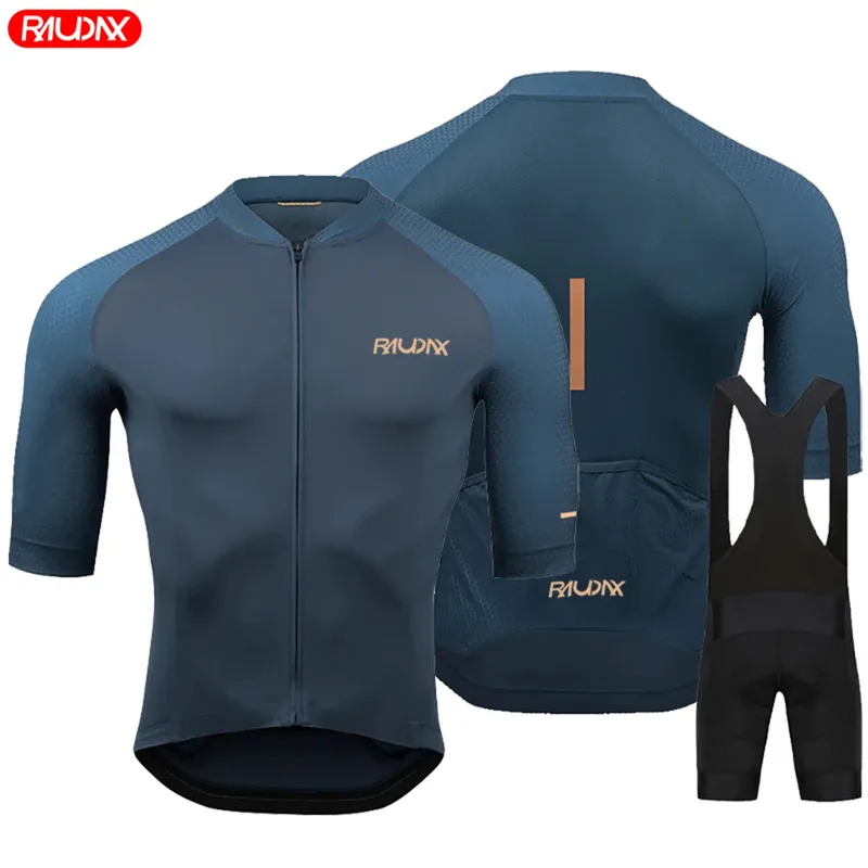 Raudax Team 2024 Männer Sommer Kurzarm Radfahren Jersey Set MTB Maillot Ropa Ciclismo Fahrrad Tragen Atmungsaktive Radfahren Kleidung - 11.66 EUR