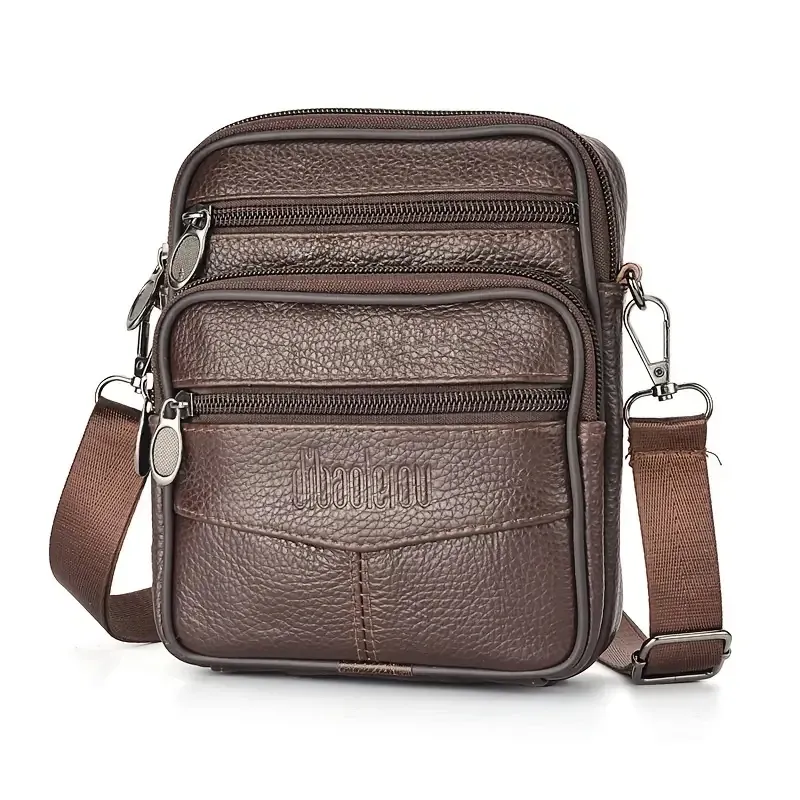 Männer Neue Echtes Leder Umhängetasche Vertikale Trendy Multifunktionale Schulter Tasche Aktentasche Casual Reise Umhängetasche