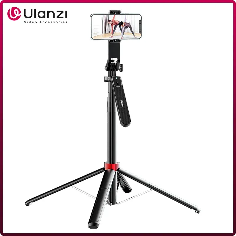 Ulanzi MA09 1,8 m Bluetooth-Fernbedienung, Selfie-Stick-Stativ mit 1/4 Zoll Schraube 360 °   Drehbarer Telefonständer für Live-Streaming-Vlog