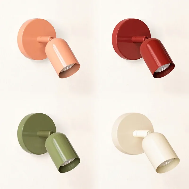 Nordic Wand Lampe Minimalistischen Macaron Zimmer Dekorative Wand Leuchte Schlafzimmer Nacht Studie Eingangsbereich Flur Gang Innen Dekor Lichter