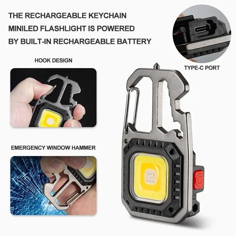 Ultrakleines Mini-LED-Licht, kleine Taschenlampe, Schlüsselanhänger-Licht, starkes Licht, ultraleichte tragbare Taschenlampe