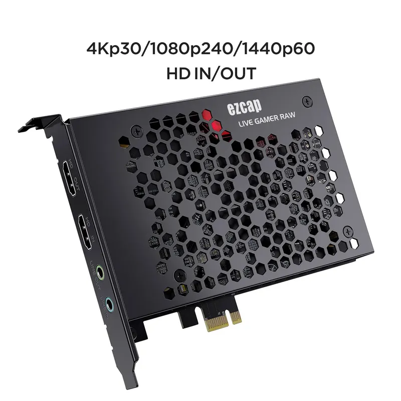 ezcap324B Live Gamer Raw PCIE 4K Videospiel Capture Card Record & Live Stream für Gaming-Systeme Camcorder