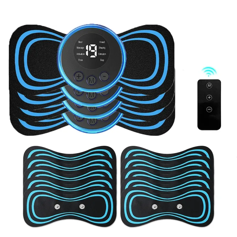 EMS Halswirbelsäulenmassagegerät Mini elektrisches Nackenmassagegerät Tens Low Pulse Neck Back Body Muskelstimulator Arm Bein Entspannungspads