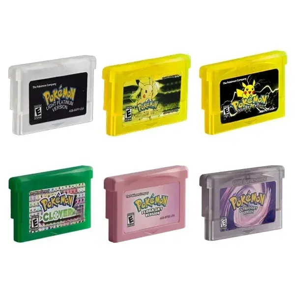 GBA Game Cartridge 32-Bit-Videospielkonsolenkarte Pokemon Flora Sky Light Platinum Lighting Yellow Clover Hochwertige Hülle