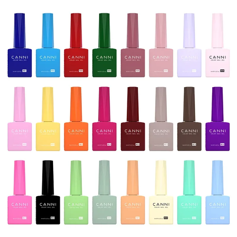 9 ml CANNI Venalisa Hema Free Semi Permanent Nail Gel Polish Full Coverage Color Gel Lack Long Lasting Diamond Tempered Top