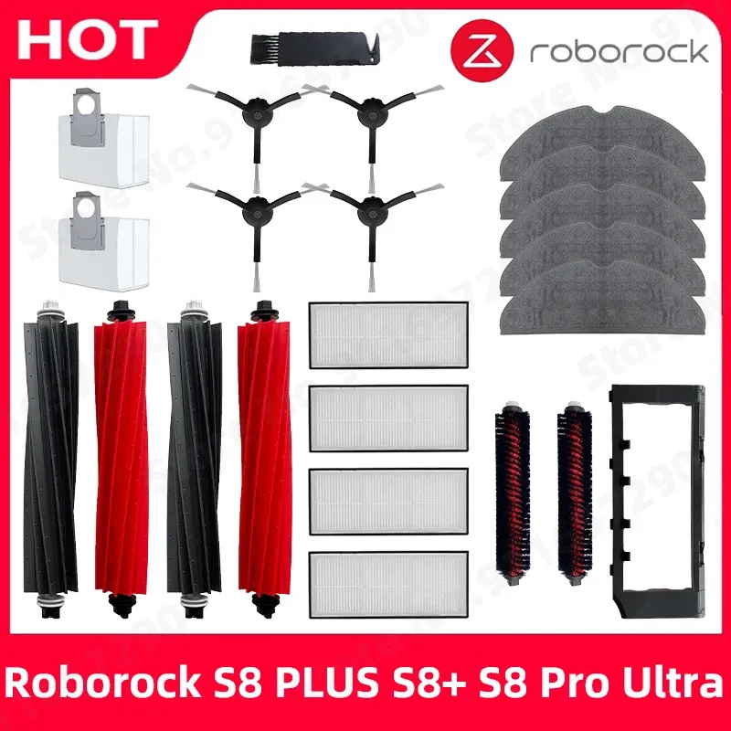 Roborock S8 PLUS S8+ S8 Pro Ultra G20 Roboter Staubsauger Hauptseitenbürste Mopp Hepa-Filter Staubbeutel Reinigung Rollbürste Zubehör