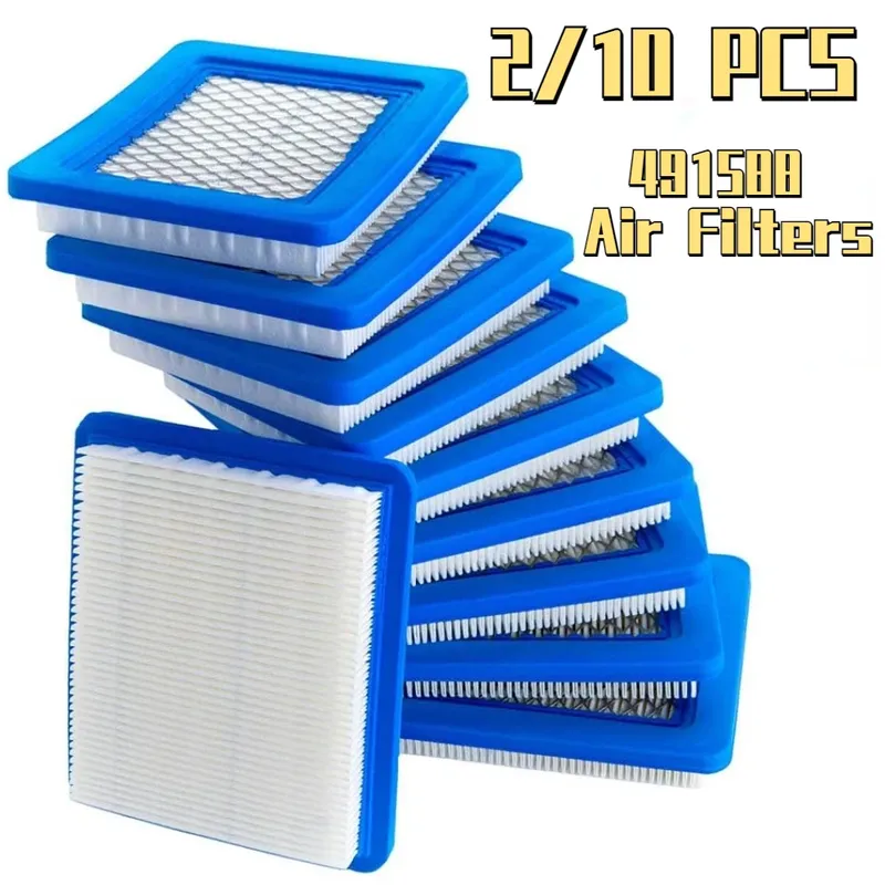 2/10 Stück 491588   Luftfilter für Briggs Stratton 491588   Toro 20332 Craftsman 3364 Rasenmäher O20 20 Quadratisches Filterelement