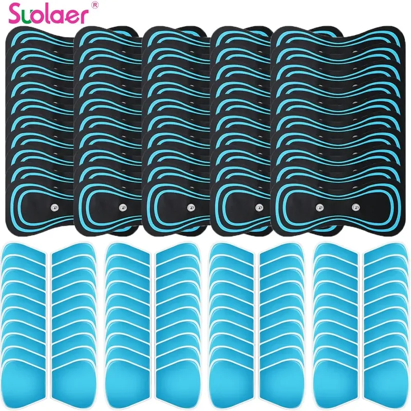 Gel-Pads für EMS-Körpermassagegerät, Nackenmassagegeräte, Trainer, Hüfttrainer, Ersatz-Patch, Muskelstimulator, Aufkleber, Gele, Zubehör