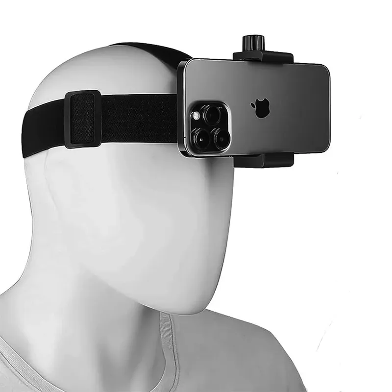 Kopfbandhalterung für Mobiltelefone mit Handy-Clip-Halterung für Gopro iPhone Xiaomi Huawei Samsung für POV und Vlog